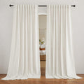 Farmhouse Sheer Curtains 108 in Length Semi Sheer Linen Look - Light