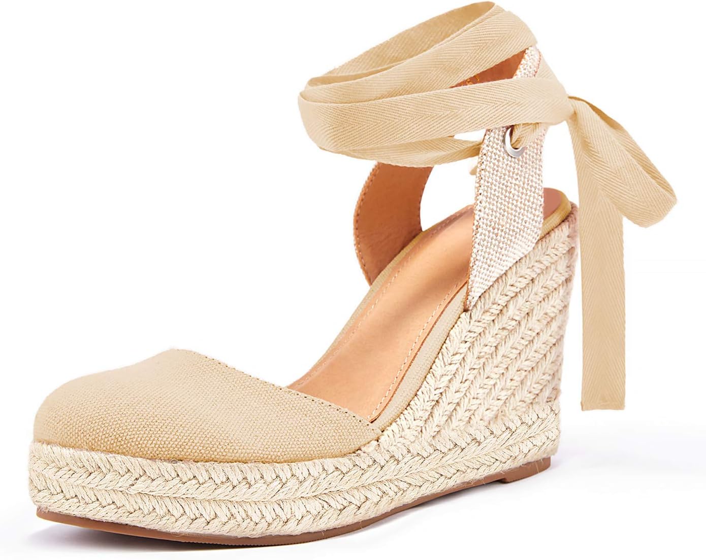 FISACE Womens Summer Espadrille Heel Platform Wedge Sandals