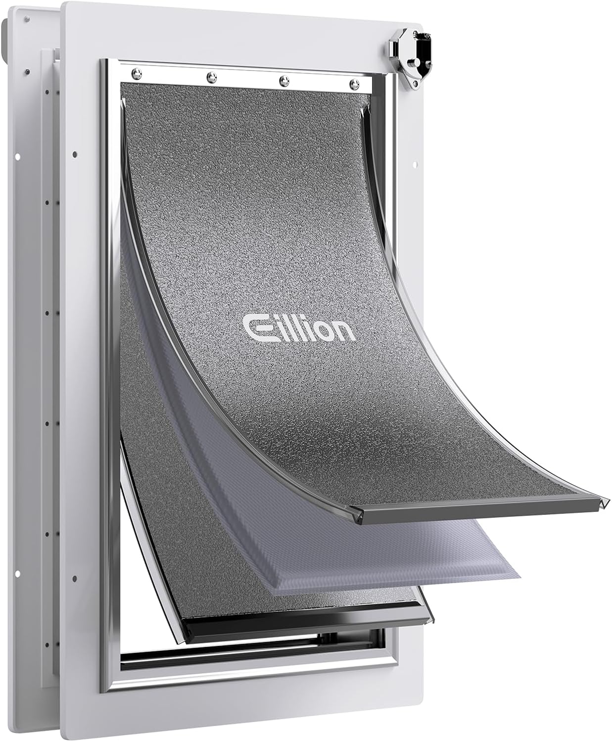 Large Dog Door for Exterior Door with Metal Closing Panel