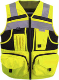 SUXIBIP Safety Vest for Men and Women with 10 Pockets - High