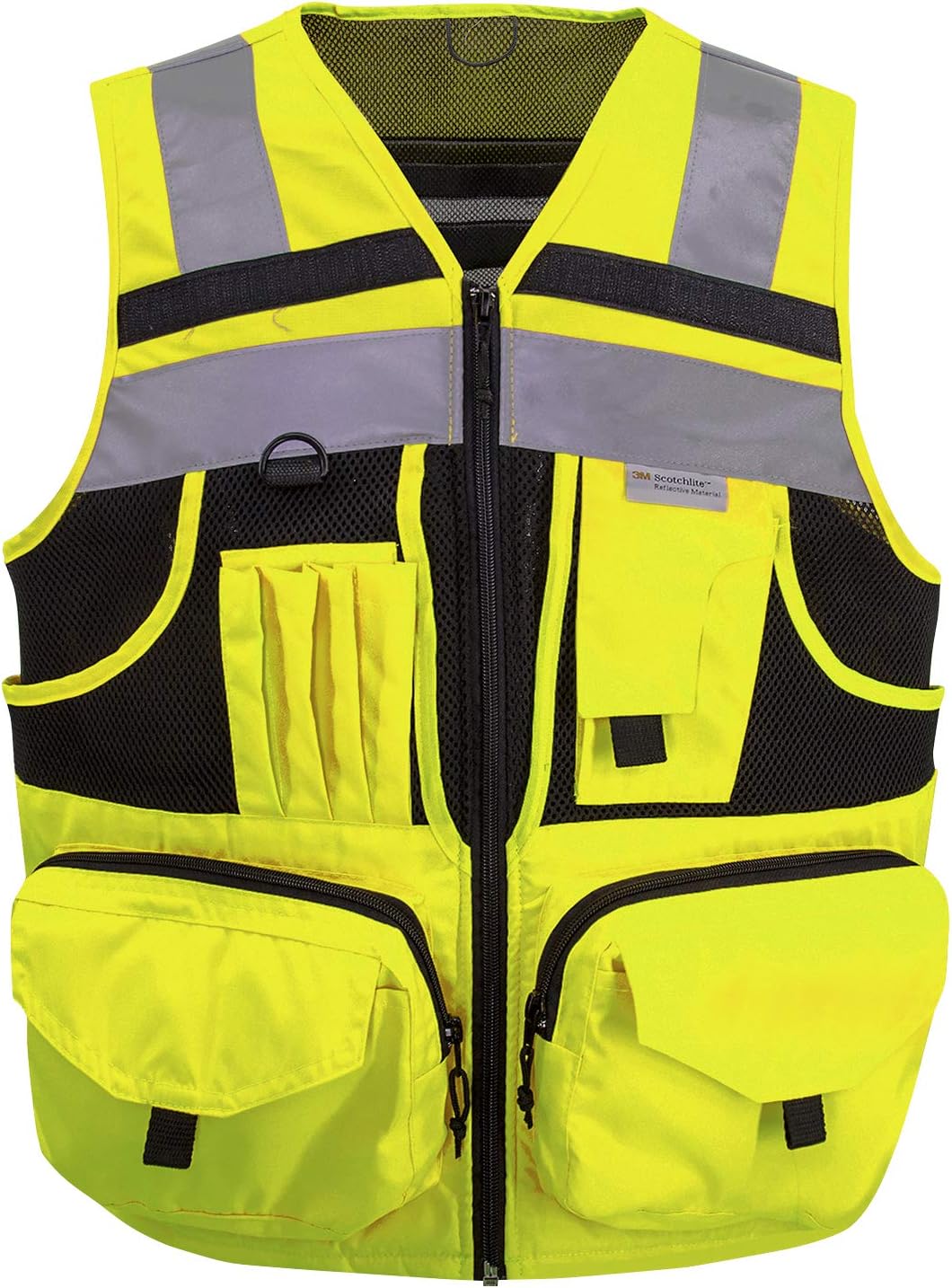 SUXIBIP High Visibility Safety Vest with 10 Pockets for Work