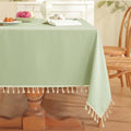 JIALE Spring Tablecloth Sage Green 55ftx106ft - Wrinkle-Free