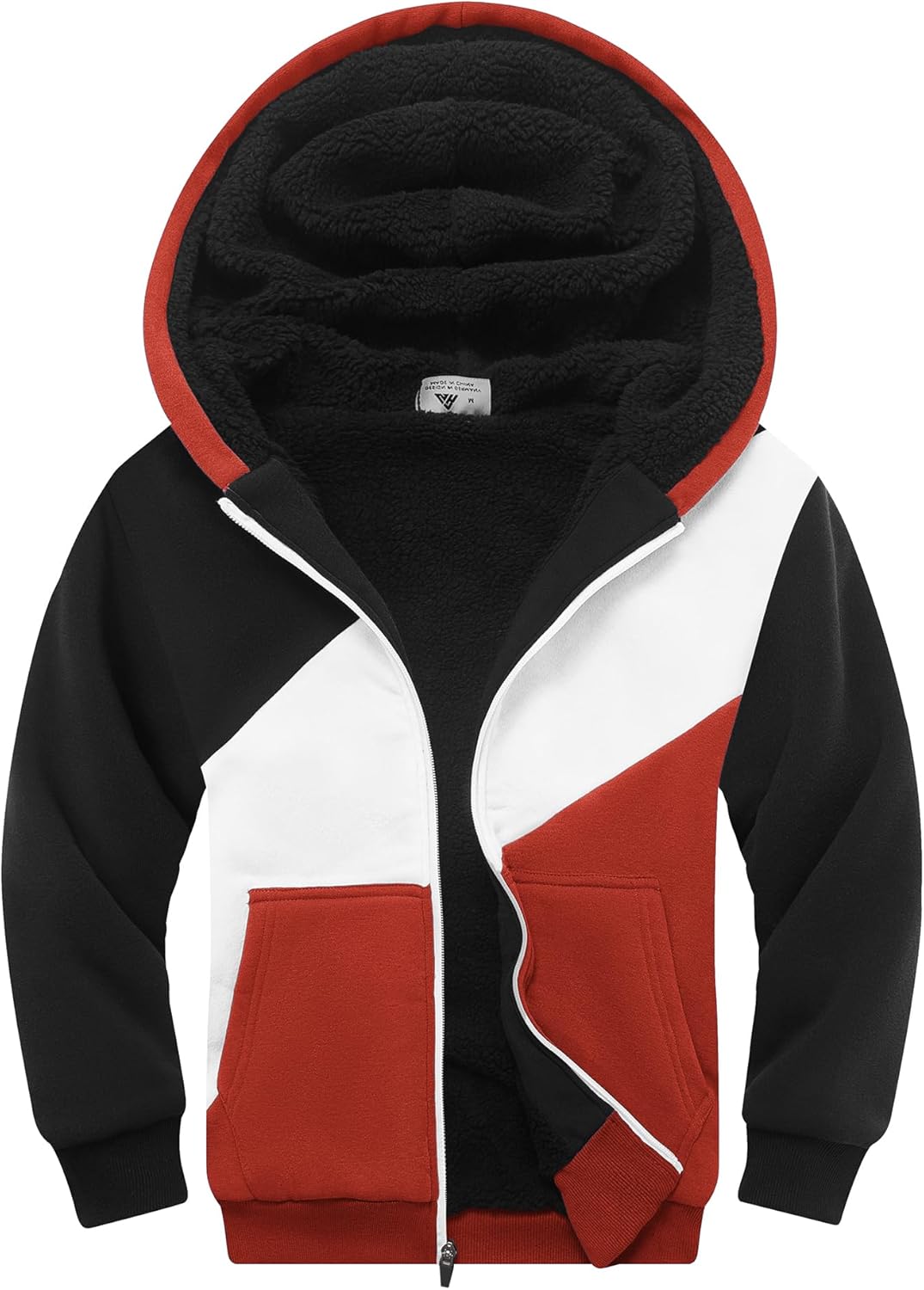 Boys Fleece Jacket with Sherpa Lining for Warmth and Comfort