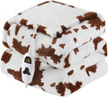 Cow Print Heated Electric Blanket Throw 50x60 - Fast, Even Warmth