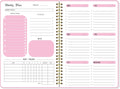 Undated Weekly Planner - Weekly Goals Notebook and To Do List (Pink)