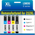 LEMER Remanufactured Ink Cartridge for Epson 212XL 4-Pack