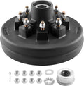 Electric Trailer Brake Drum 12in 8-Hole on 6.5in Bolt Circle - Durable