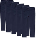 Girls' Ponte Knit Pull On Jeggings 5-Pack - Soft Stretch for School