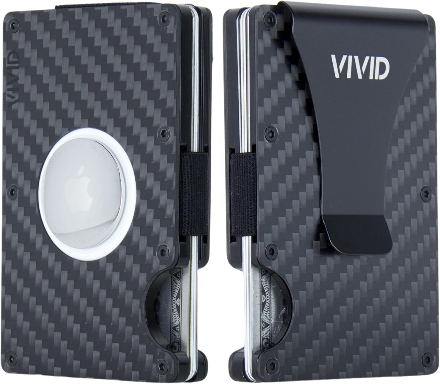 VIVID Carbon Fiber Airtag Wallet for Men - Slim, RFID Blocking