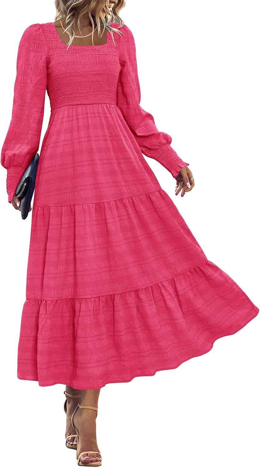 KIRUNDO Fall Dresses for Women 2025: Elegant Maxi Styles