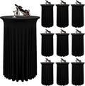 Round Cocktail Table Skirt 24in x 43in 10-Pack - Stretch Spandex