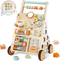Baby Push Walker Wooden Montessori Activity Center - Adjustable