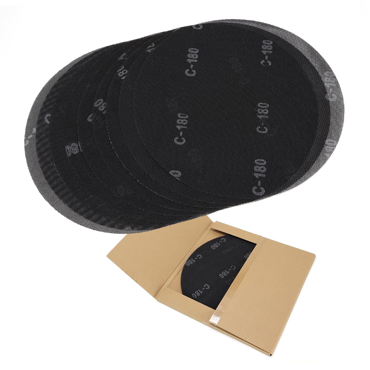 Premium 180 Grit Sanding Screens - Wood Floor Mesh Discs