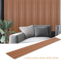 WPC Slat Wall Panels 8-Pack 108 x 6 in 3D Wall Accents - Easy Fit