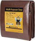 Heavy Duty Double-Sided Waterproof Poly Tarp 12x16 ft - Extra Thick