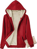 GEEK LIGHTING Hoodies for Women Sherpa Lined Full Zip Up Thick - Warm