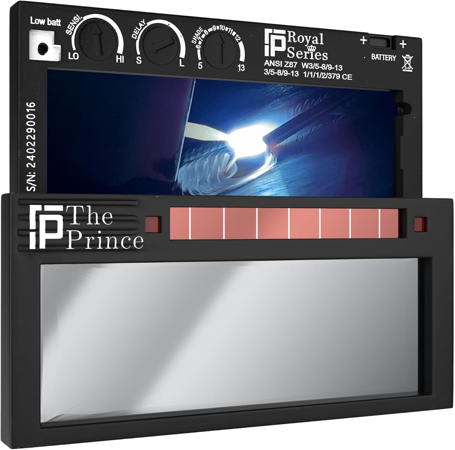 The Prince 1.0 Adjustable Silver Auto Darkening Welding Lens