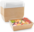 8 x 6 Inch Paper Charcuterie Boxes with Clear Lids for Parties