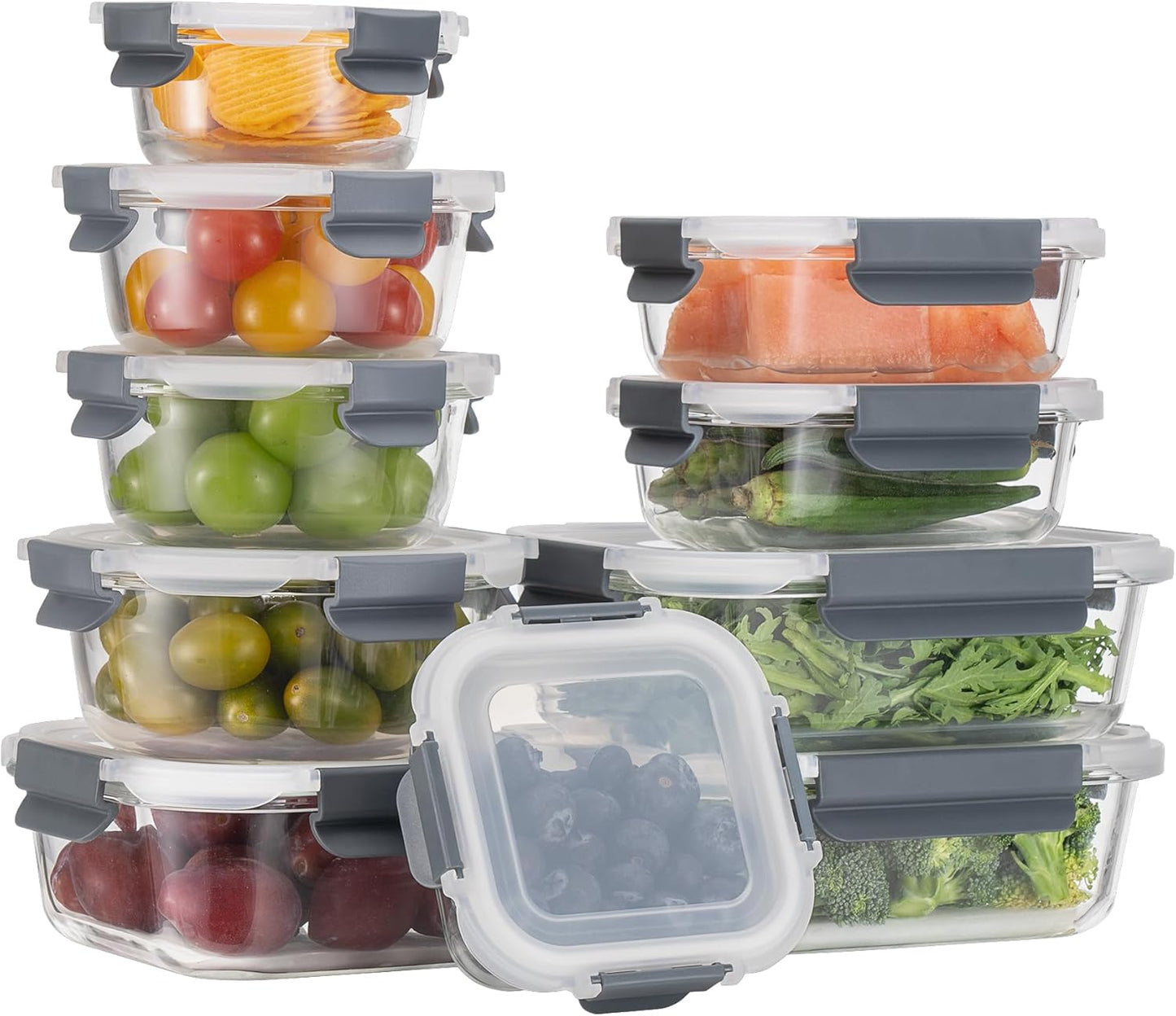 GC Glass Meal Prep Containers with Lids for Food Storage