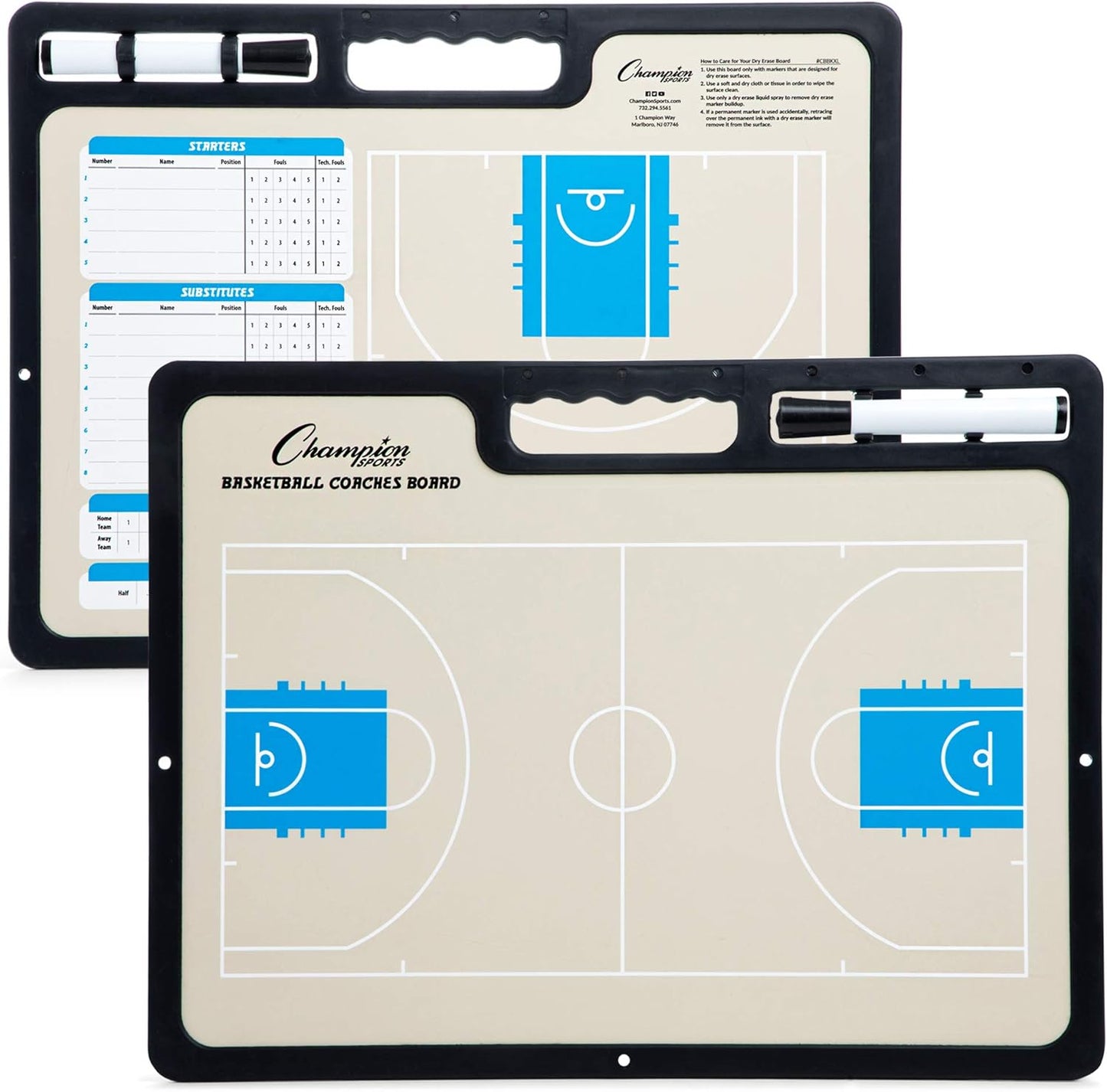 Champion Sports Large Dry Erase Board for Coaching Strategies