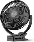 Koonie 10000mAh Clip on Fan Rechargeable 8-Inch - Long Battery Life