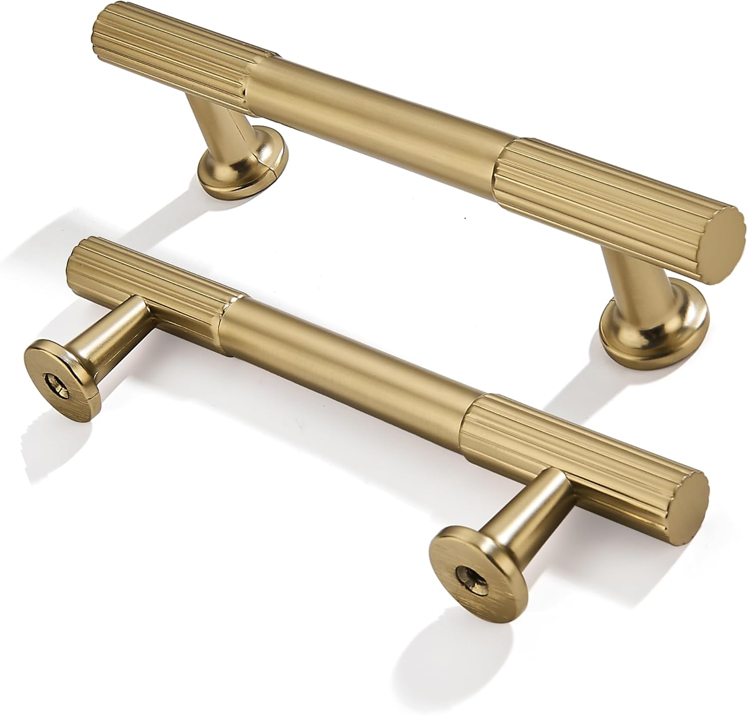 10-Pack 3-3/4 Inch Hole Center Champagne Bronze Cabinet Pulls