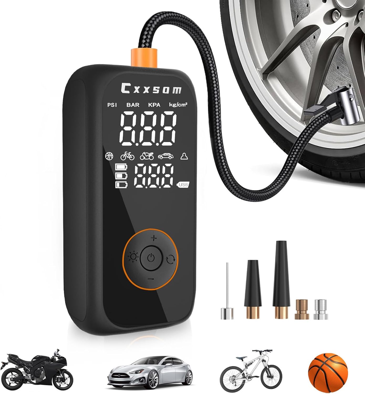 Portable 150PSI Tire Inflator - Cordless & Powerful!