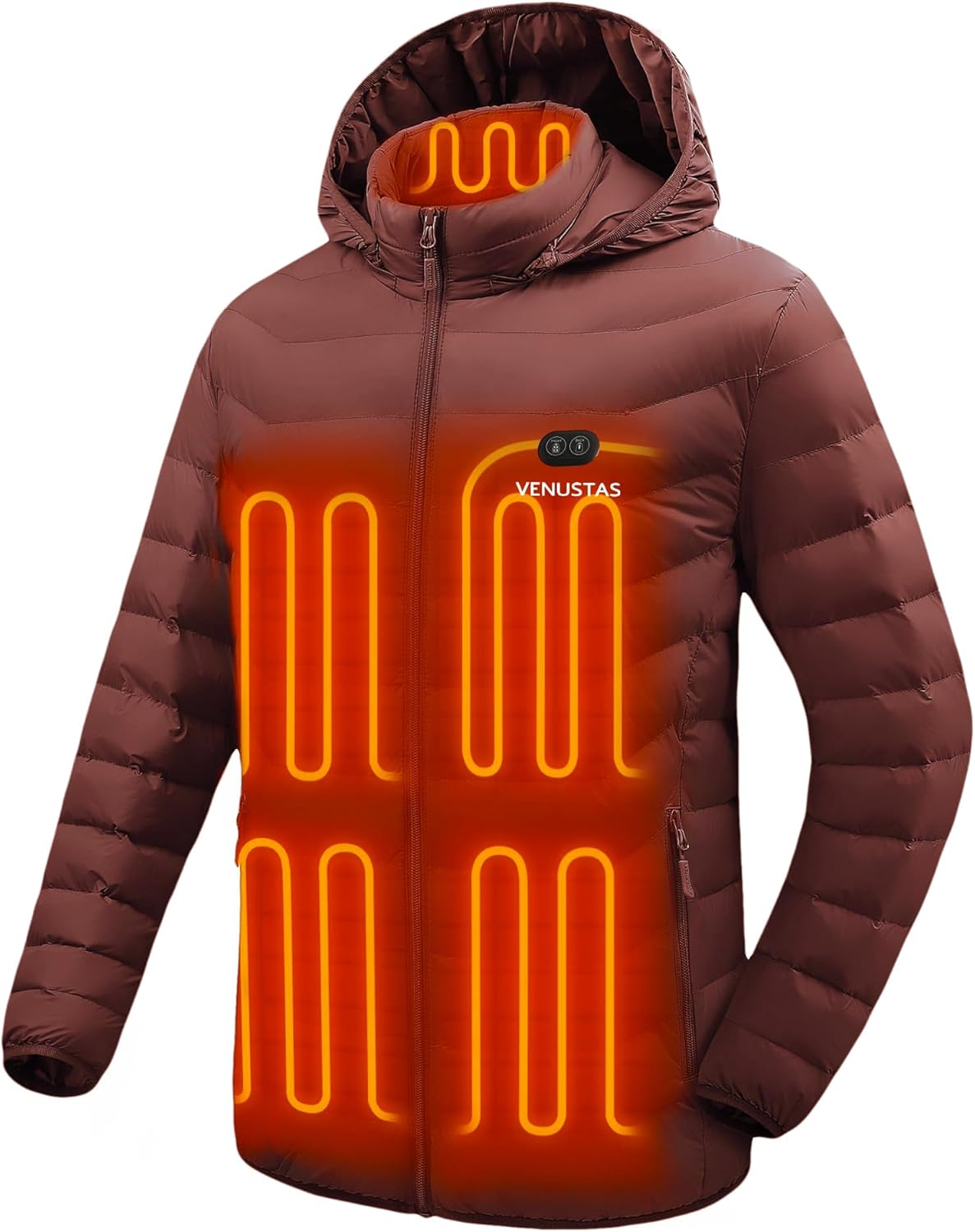 Venustas Unisex Heated Jacket with Dual-Control Heating System