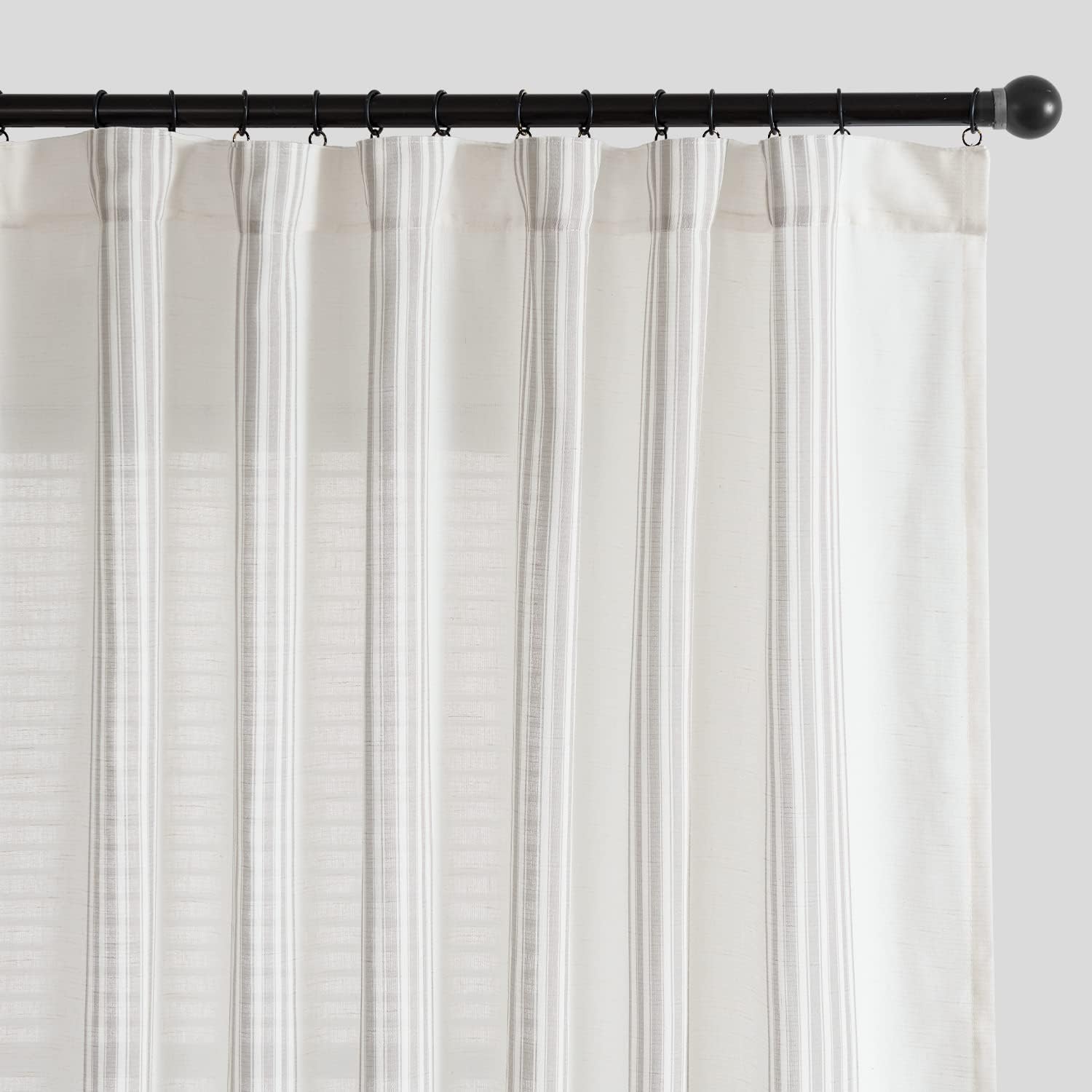 Striped Linen Curtains for Living Room and Bedroom Windows