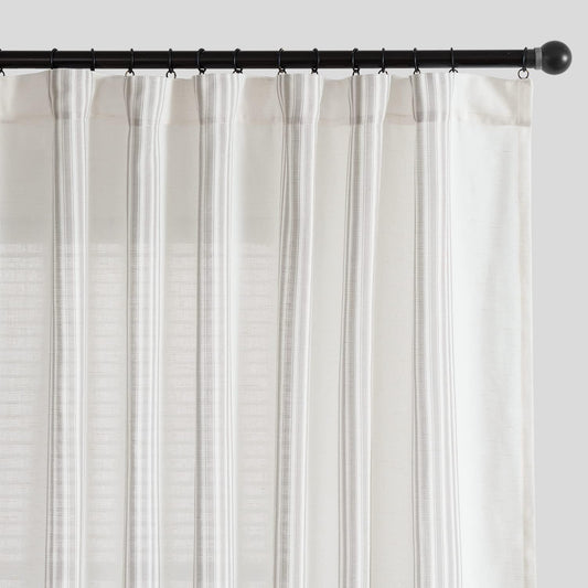 Striped Linen Curtains for Living Room and Bedroom Windows