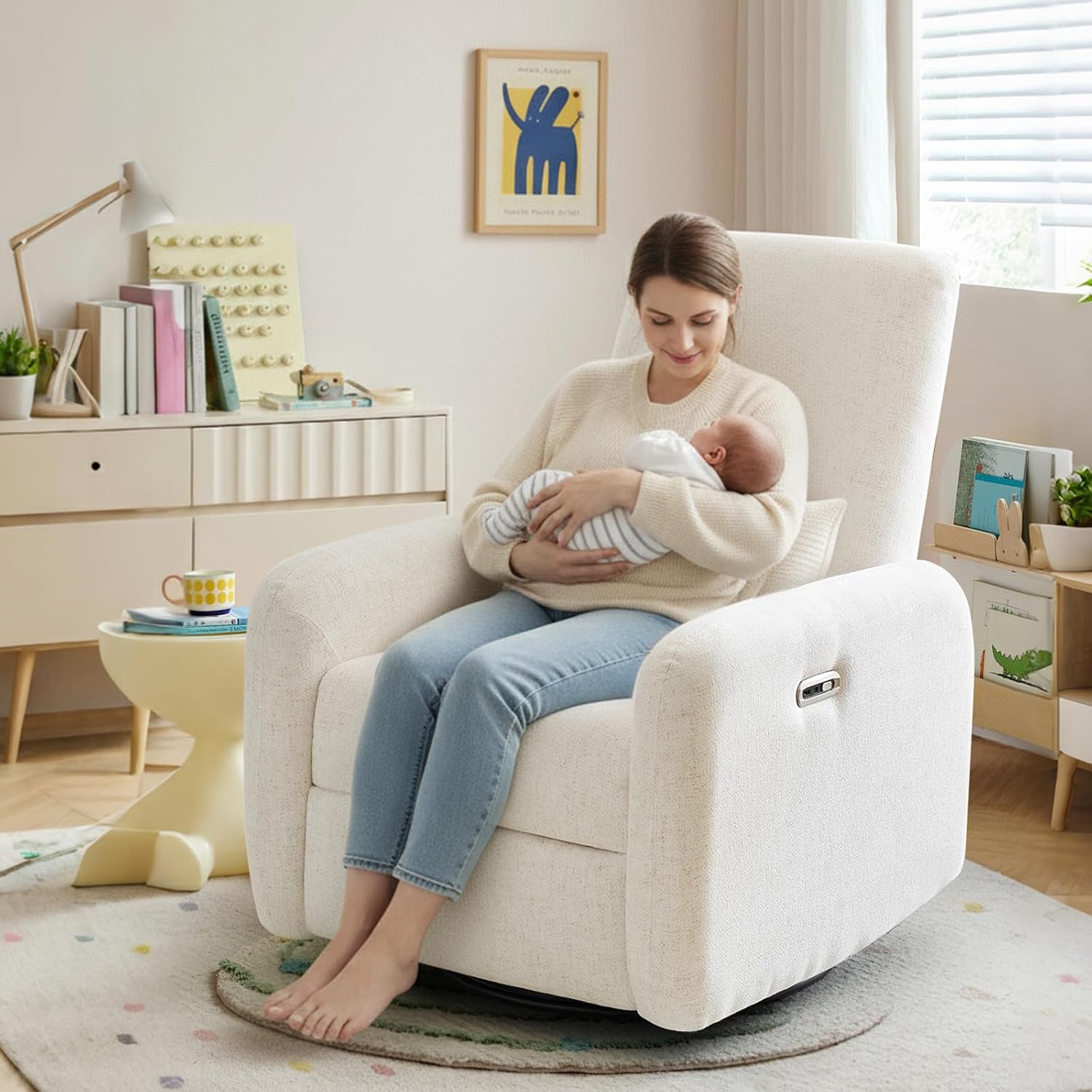 Nursery Rocking Chairs: 270 Large Power Swivel Glider Recliner