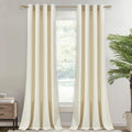 StangH Cream White Velvet Curtains 84 in - Plush Room Darkening Panels
