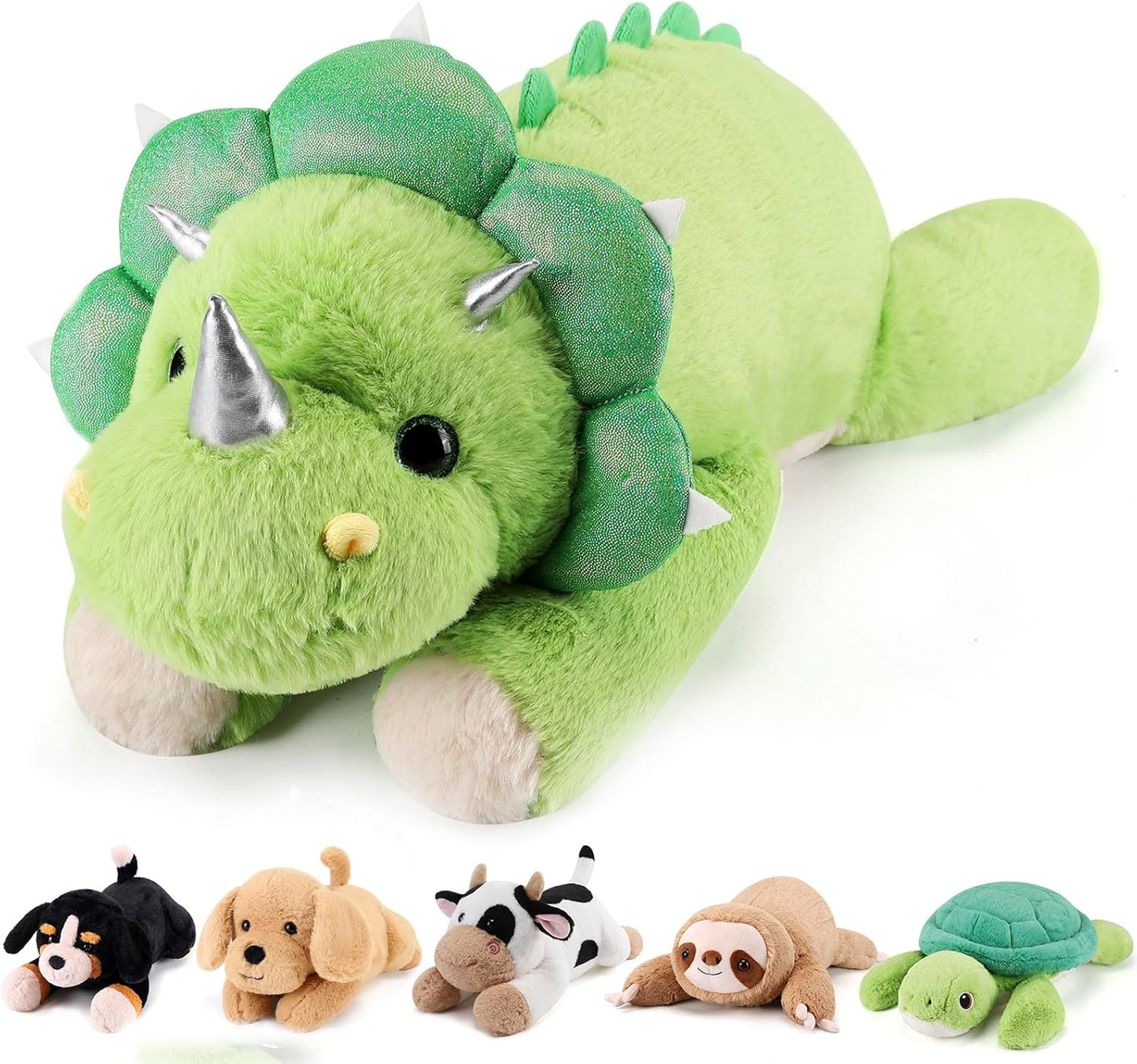 Triceratops Weighted Stuffed Animals by gnomantic - 28 Inch