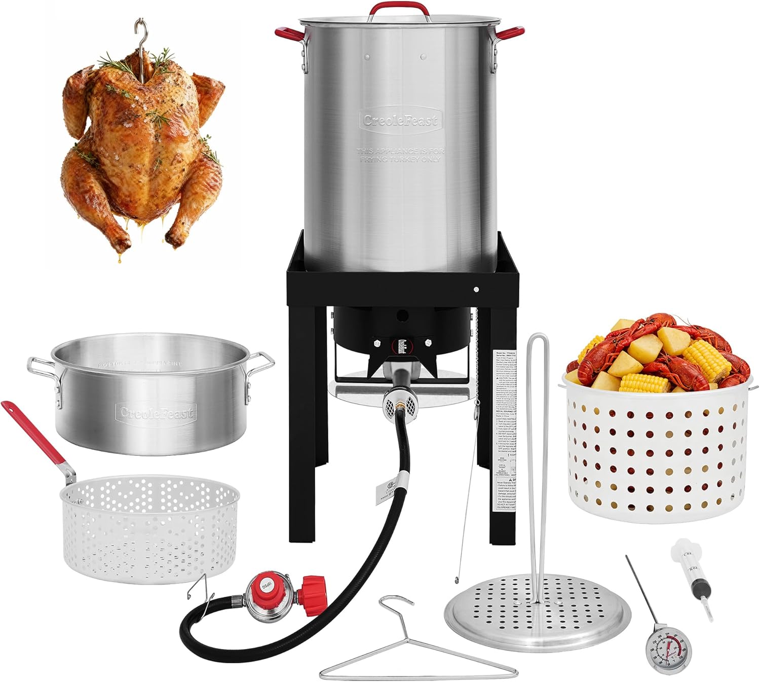 CreoleFeast Propane Turkey and Fish Fryer Set for Outdoor Cooking