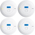 Smoke and Carbon Monoxide Detector 2-in-1 4 Pack - 10 Year Battery