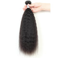 Single Bundles Kinky Straight 20in Human Hair Yaki Straight - Natural