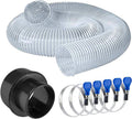 POWERTEC 3in x 10ft PVC Dust Collection Hose for Woodworking