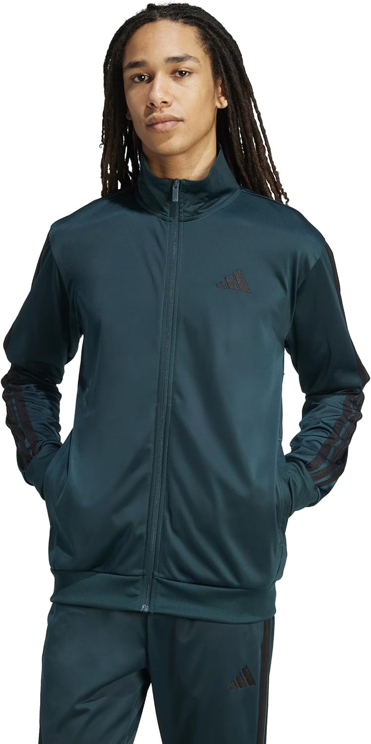 adidas Men's 3-Stripes Tricot Track Top for Everyday Comfort