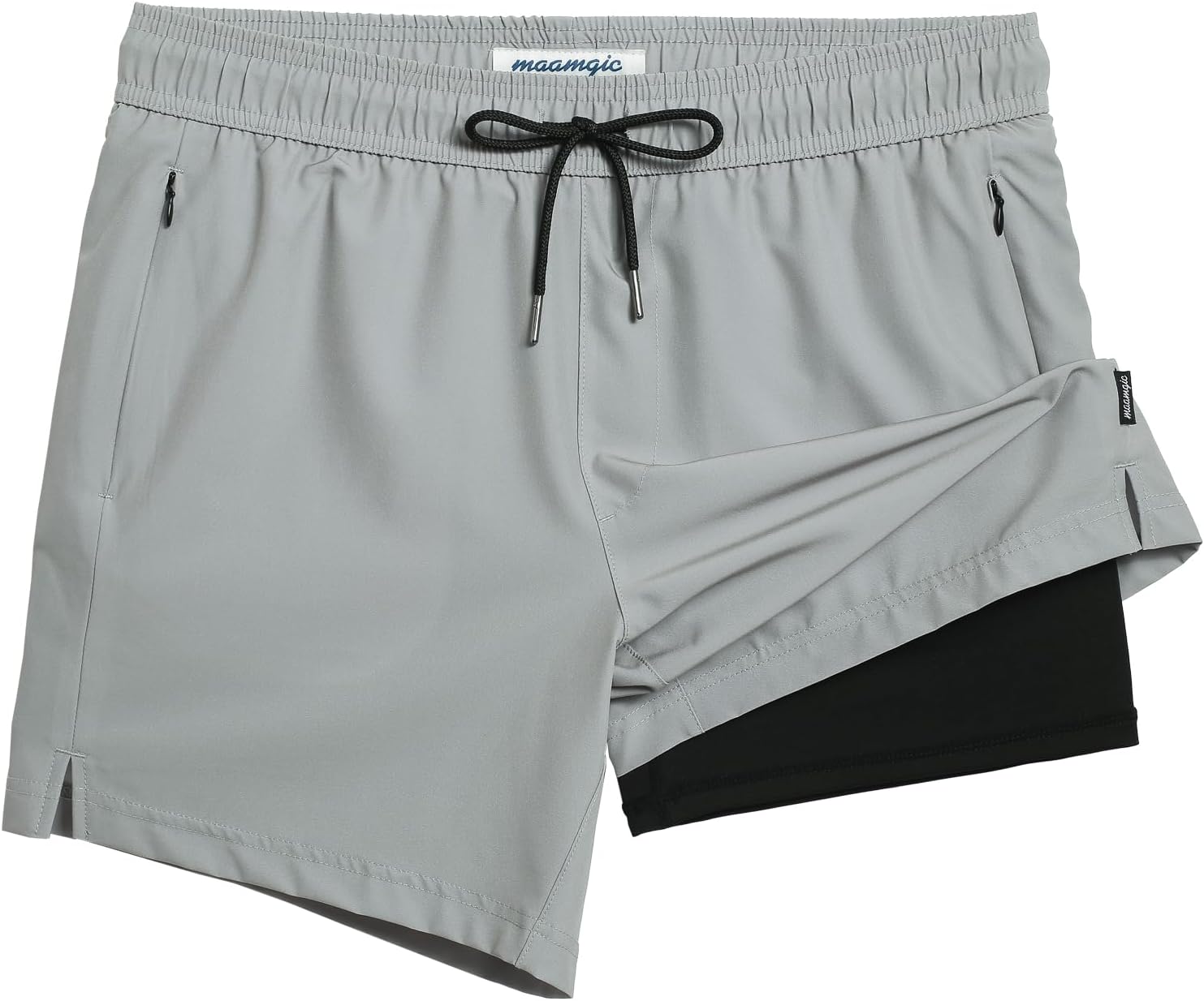 maamgic Mens Swim Trunks with Compression Liner for Comfort