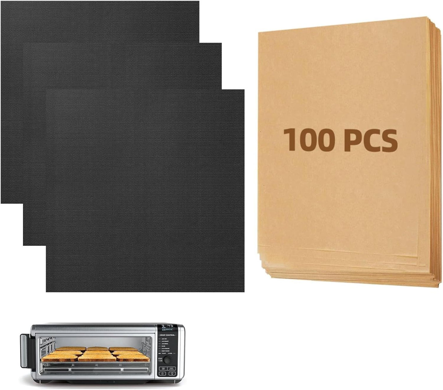 Non-Stick Air Fryer Liners & Papers Combo for Ninja Oven