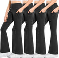 Girls Flared Leggings with Pockets High Waist - Comfortable Yoga Pants