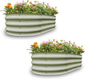 Gardmax 2 Pack Galvanized Raised Garden Bed 4x2x1 ft - Durable Planter