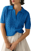 Imily Bela Women's Short Sleeve Sweater for Chic Casual Fashion