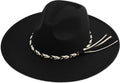 Big Wide Brim Women Fedora Hat - Classic Wide Brim Style
