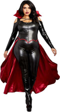 Dreamgirl Adult Vampire Costume Plus Size - Sleek Zip Jumpsuit