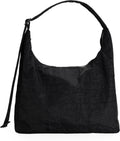 BAGGU Nylon Shoulder Bag with Key Leash and Carabiner Clip