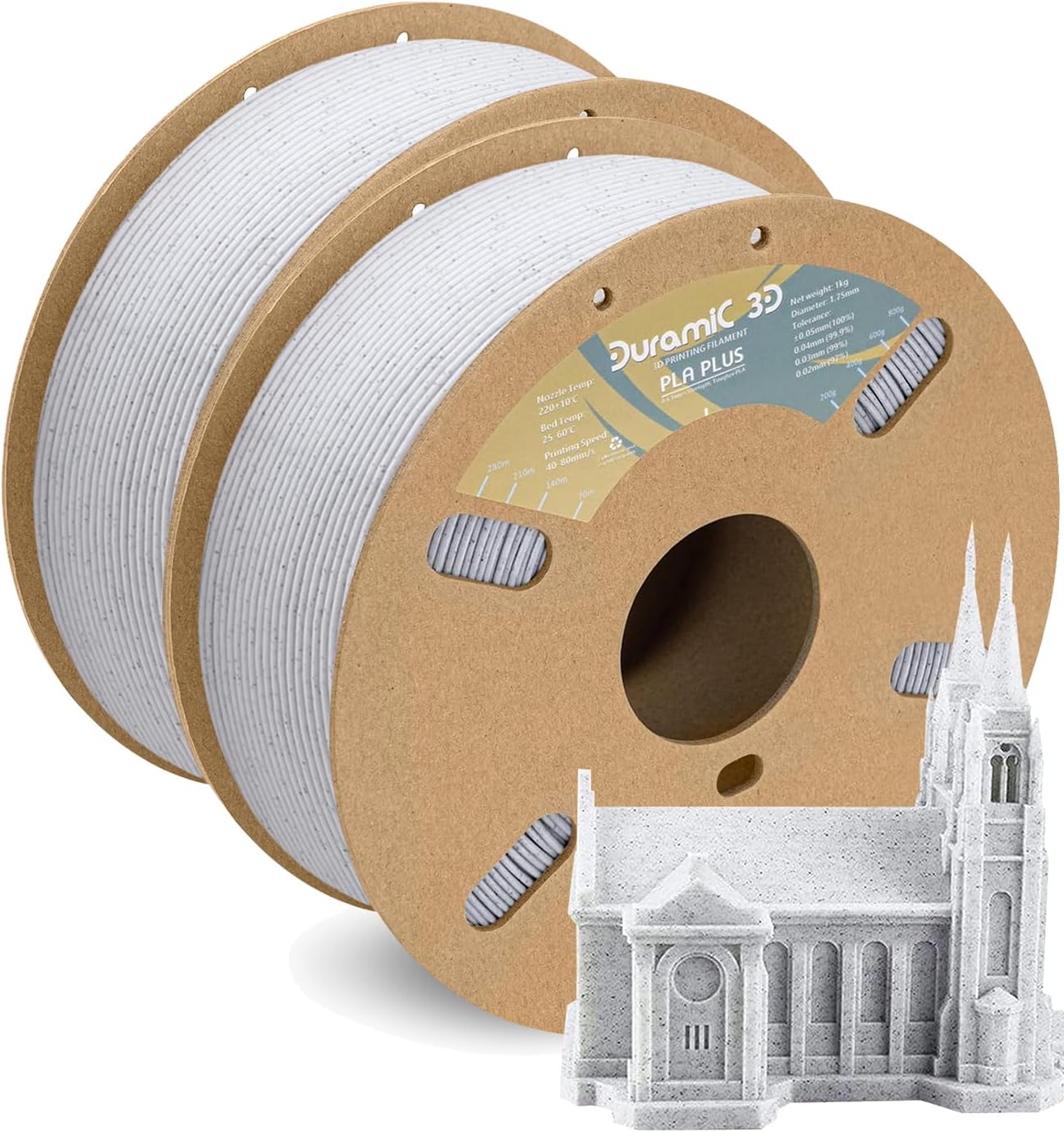 DURAMIC 3D PLA Plus Filament 1.75mm for Stronger Prints