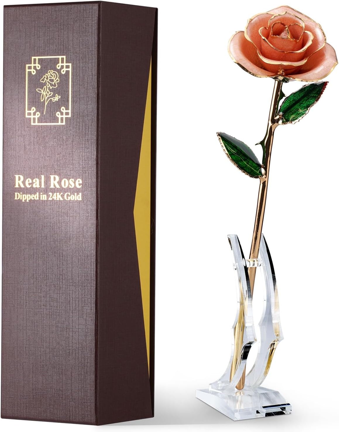 Gold Dipped Rose - Hand-Dipped 24K Gold Rose for Her