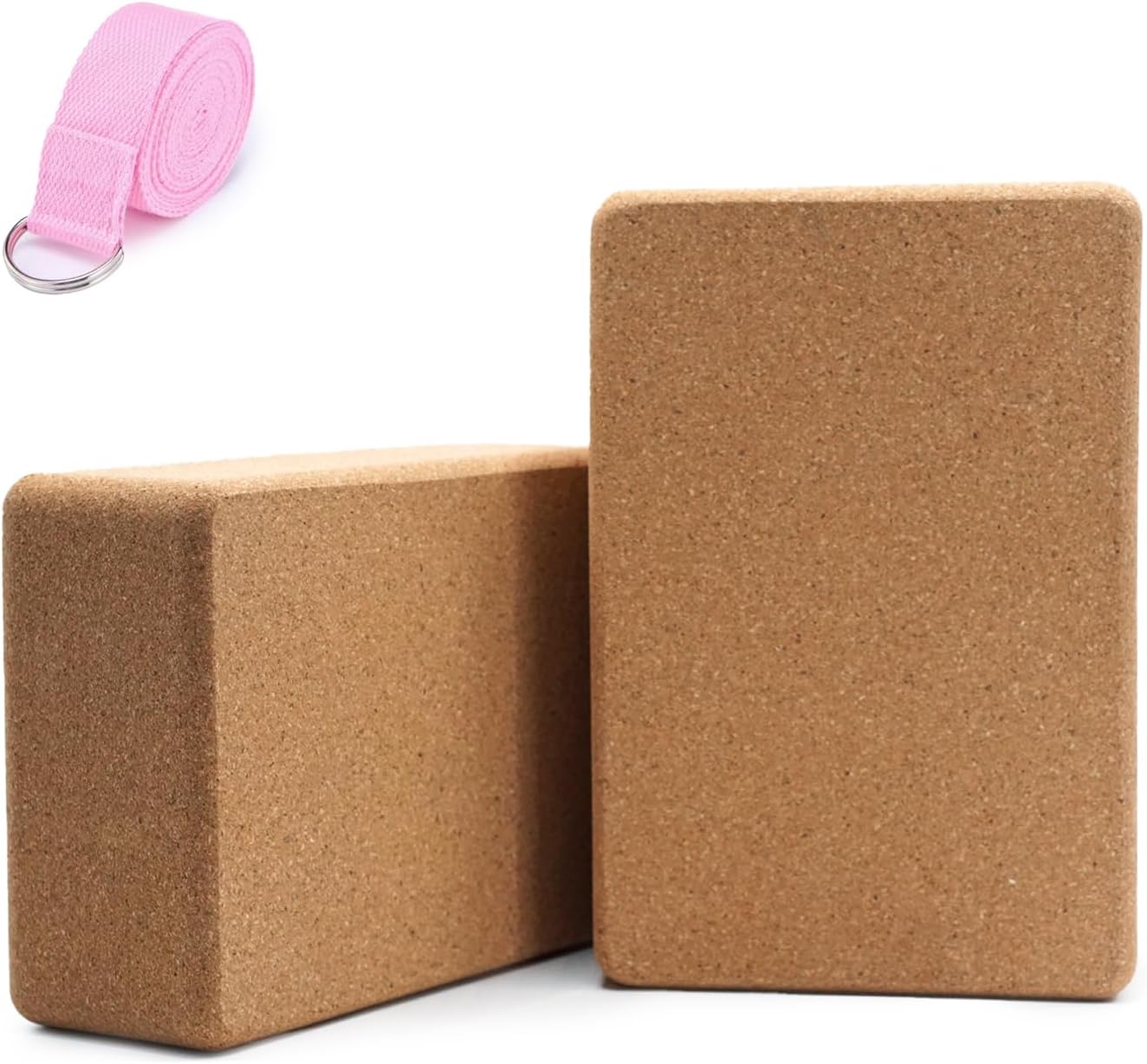 Coroar Cork Yoga Blocks Set | Non-Slip Balance & Strength | Odor-Resistant | Pilates Essentials