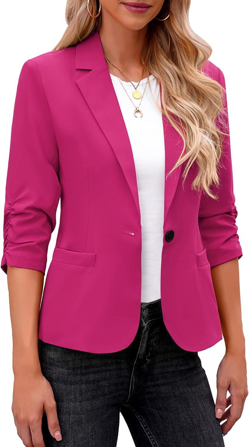 Stylish 3/4 Sleeve Blazer for Women by LookbookStore